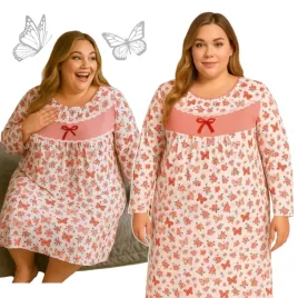 koszula-nocna-motyl-luzna-bawelna-dlugi-rekaw-prezent-pizama-58-60-9xl-10xl