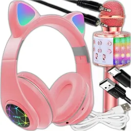 sluchawki-nauszne-dla-dzieci-kocie-uszy-mikrofon-karaoke-bluetooth-prezent