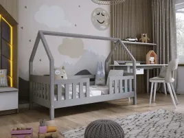 lozko-dzieciece-domek-dyzio-160x80-szary