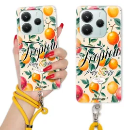 etui-do-xiaomi-redmi-note-14-5g-owoce-na-lato-zolty-sznurek-smycz-wzory