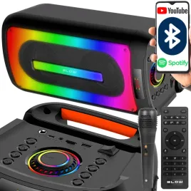 glosnik-bluetooth-usb-przenosny-boombox-rgb-karaoke-mikrofon-pilot-zestaw