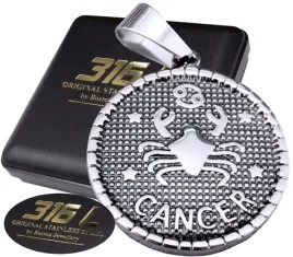 srebrny-medalik-medalion-znak-zodiaku-rak-316l
