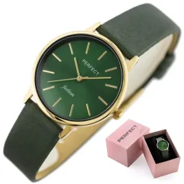 zegarek-damski-perfect-zielony-na-skorzanym-pasku-stylowy-i-elegancki-box