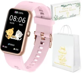 zegarek-smartwatch-prezent-na-komunie-dla-dziewczynki-powiadomienia-kroki