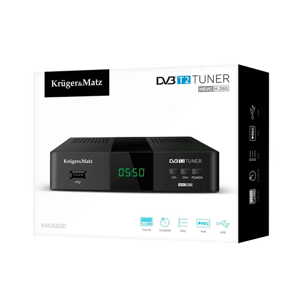 tuner-dekoder-dvb-t2-h-265-hevc-krugerandmatz-zlacza-cyfrowe-wyjscie-koaksjalne-hdmi-scart-euro-usb-zlacze-antenowe