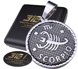 srebrny-medalik-medalion-znak-zodiaku-skorpion-prawdziwa-stal-chirurgiczna