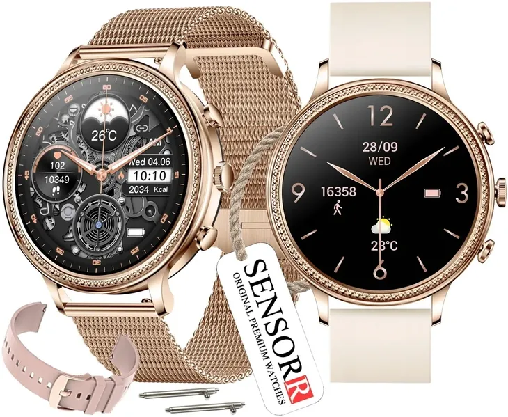 SMARTWATCH DAMSKI DLA KOBIETY ROZMOWY CIŚNIENIE KROKOMIERZ SEN POLSKIE MENU