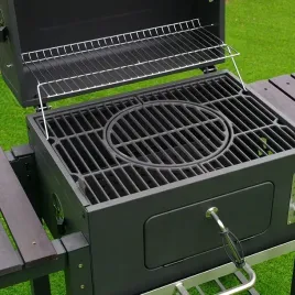 grill-ogrodowy-weglowy-z-pokrywa-i-polkami-vl13-duzy-xxl-szary-szczypce