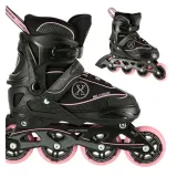 rolki-z-regulacja-lyzworolki-rozowe-rekreacyjne-kauczukowe-mlodziezowe-nils-stan-nowy