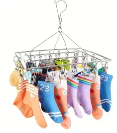 wieszak-na-40-skarpetki-suszarka-klips-ze-stali-nierdzewnej-klamerki
