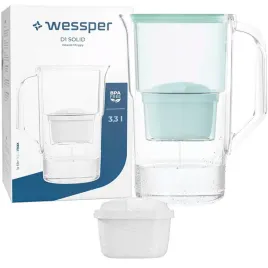 dzbanek-z-filtrem-do-wody-wessper-d1-solid-28l-mietowy-2x-filtr-aquamax