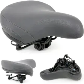 siodelko-rowerowe-klasyczne-wygodne-komfortowe-na-sprezynach-ciemny-grafit