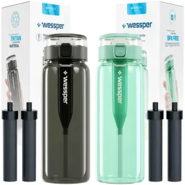 2x-butelka-filtrujaca-wessper-clarti-068l-grafitowa-mietowa-4x-filtr
