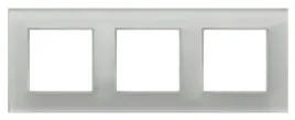 ramka-potrojna-ospel-aria-prestige-biale-szklo