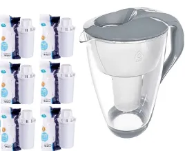 2-x-szklany-dzbanek-filtrujacy-dafi-crystal-2l-z-licznikiem-led-6x-wklad