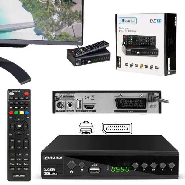 tuner-dvb-t2-dvb-c-hevc-h-265-10bit-dekoder-tv-naziemnej-cabletech-kod-producenta-280505993