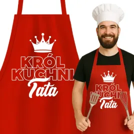 fartuch-kuchenny-czerwony-prezent-dla-taty-dzien-ojca-krol-kuchni-tata