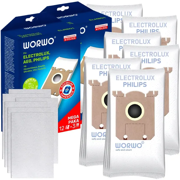 2 x 24x Worki ELMB01 do odkurzacza do Aeg Elektrolux Classic Pure Philips B