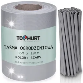 tasma-ogrodzeniowa-na-plot-ogrodzenie-szara-oslona-panel-19cmx35m-klipsy