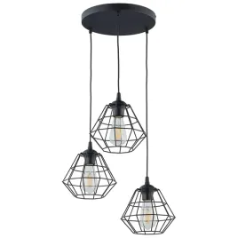 lampa-wiszaca-na-okraglej-rozecie-3-druciane-klosze-czarne-tk-lighting