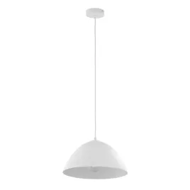 minimalistyczna-lampa-wiszaca-faro-z-bialym-metalowym-kloszem-nad-stol