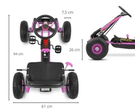 gokart-milly-mally-thor-rozowy-na-pedaly-sportowy-design-wysoka-jakosc
