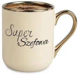kubek-elegant-bezowy-na-prezent-super-szefowa-rozne-wzory