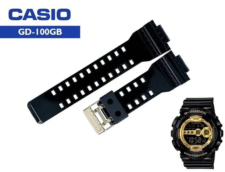 PASEK CASIO GA-110GB GA-710GB GD-100GB ZŁOTA KLAMRA ORYGINALNY