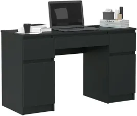 biurko-mlodziezowe-komputerowe-130cm-2-drzwi-3-szuflady-czarne-czarny