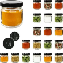 2-x-sloiczki-na-przyprawy-sloiki-miod-powidla-czarna-zakretka-20szt-100ml