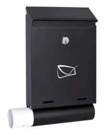 2-x-skrzynka-na-listy-gazety-poczte-pocztowa-czarna-z-gazetnikiem-stalowa
