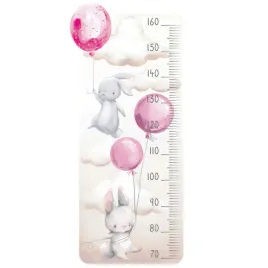 2-x-naklejka-na-sciane-miarka-wzrostu-rozowe-kroliczki-balony-50x100cm