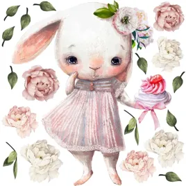 2-x-naklejki-na-sciane-dla-dzieci-kroliczek-krolik-piwonie-peonia-50x100cm