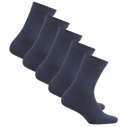 5x-wola-skarpety-gladkie-dzieciece-szkola-bawelniane-granatowe-33-35