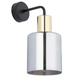kinkiet-sierra-ze-zlotymi-elementami-szklany-grafitowy-klosz-tk-lighting