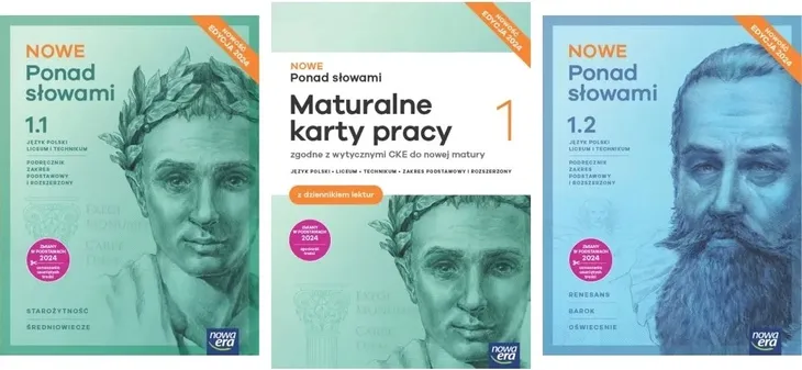 J. polski NOWE ponad słowami KOMPLET klasa 1 Podr. 1.1.+1.2+ karty pracy