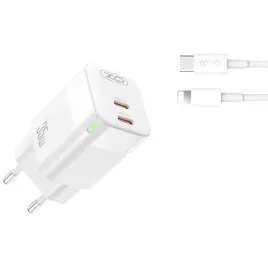 xo-ladowarka-sieciowa-ce07-pd-35w-biala-kabel-usb-c-lightning
