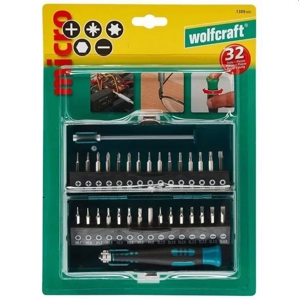 wolfcraft-zestaw-bitow-micro-do-malych-srub-32-cz-seria-micro