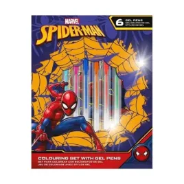 zestaw-kreatywny-marvel-spiderman-notatnik-i-dlugopisy-zelowe-w-zestawie