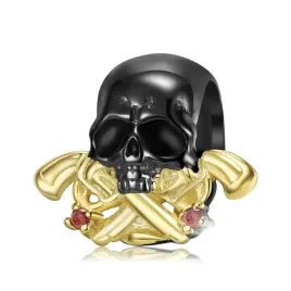 charms-zawieszka-charms-czarna-czaszka-pistolety-charms-srebro-925-trusky