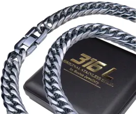 srebrna-bransoletka-srebrny-lancuszek-na-szyje-12mm-stal-316l-pancerka