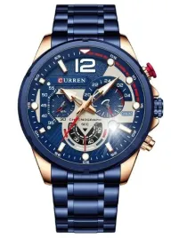 zegarek-meski-curren-8395-chronograf-bransoleta-niebieski-datownik-box