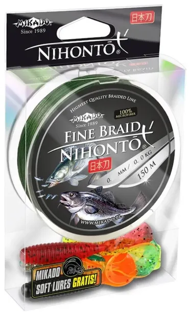 2-x-plecionka-nihonto-fine-braid-green-008mm-150m-gra-stan-nowy-waga-z-opakowaniem-0-3-kg