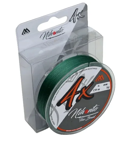 2-x-plecionka-nihonto-fine-braid-green-010mm-150m-gra-stan-nowy-waga-z-opakowaniem-0-3-kg