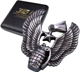 srebrny-granat-na-lancuszek-stal-chirurgiczna-316l