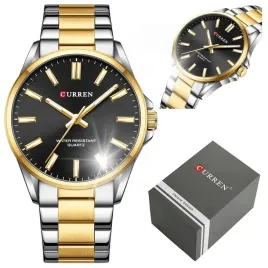 zegarek-meski-curren-9090g-bransoleta-zloty-na-prezent-pudelko