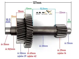 walek-posredni-skrzyni-biegow-atv-150-200-gy6-benyco-crossover-kxd