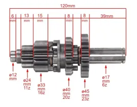 walek-skrzyni-biegow-cross-street-125-z-przesuwka-skrzynia-4-biegowa
