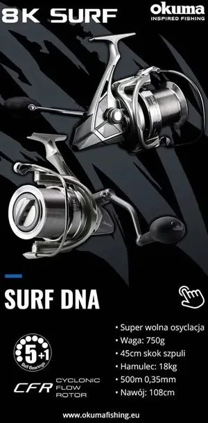 2-x-kolowrotek-okuma-8k-surf-fd-pojemnosc-szpuli-035-500