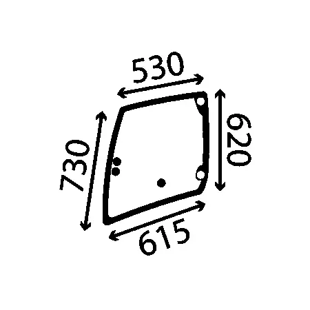 Szyba drzwi Manitou MLT 625 75H MT625 795195